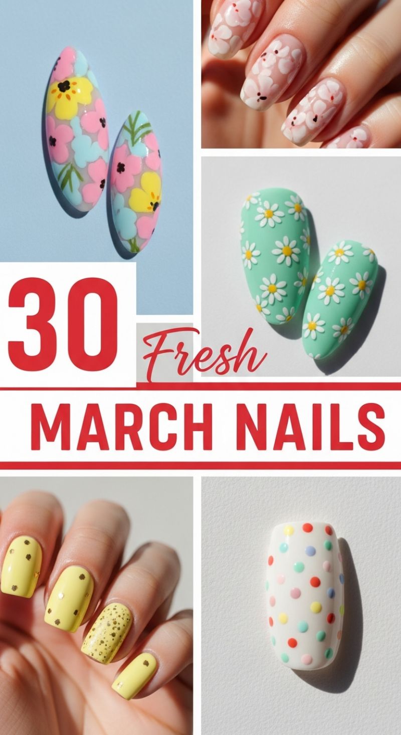 30 Fresh March Nails: Beginner-Friendly Spring Floral Designs