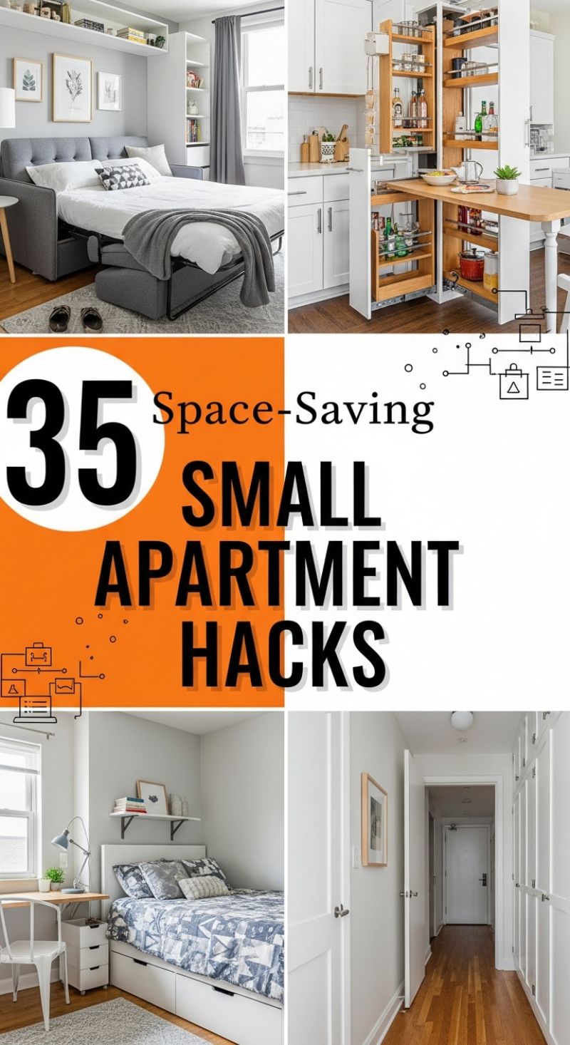 35 Space-Saving SMALL APARTMENT HACKS