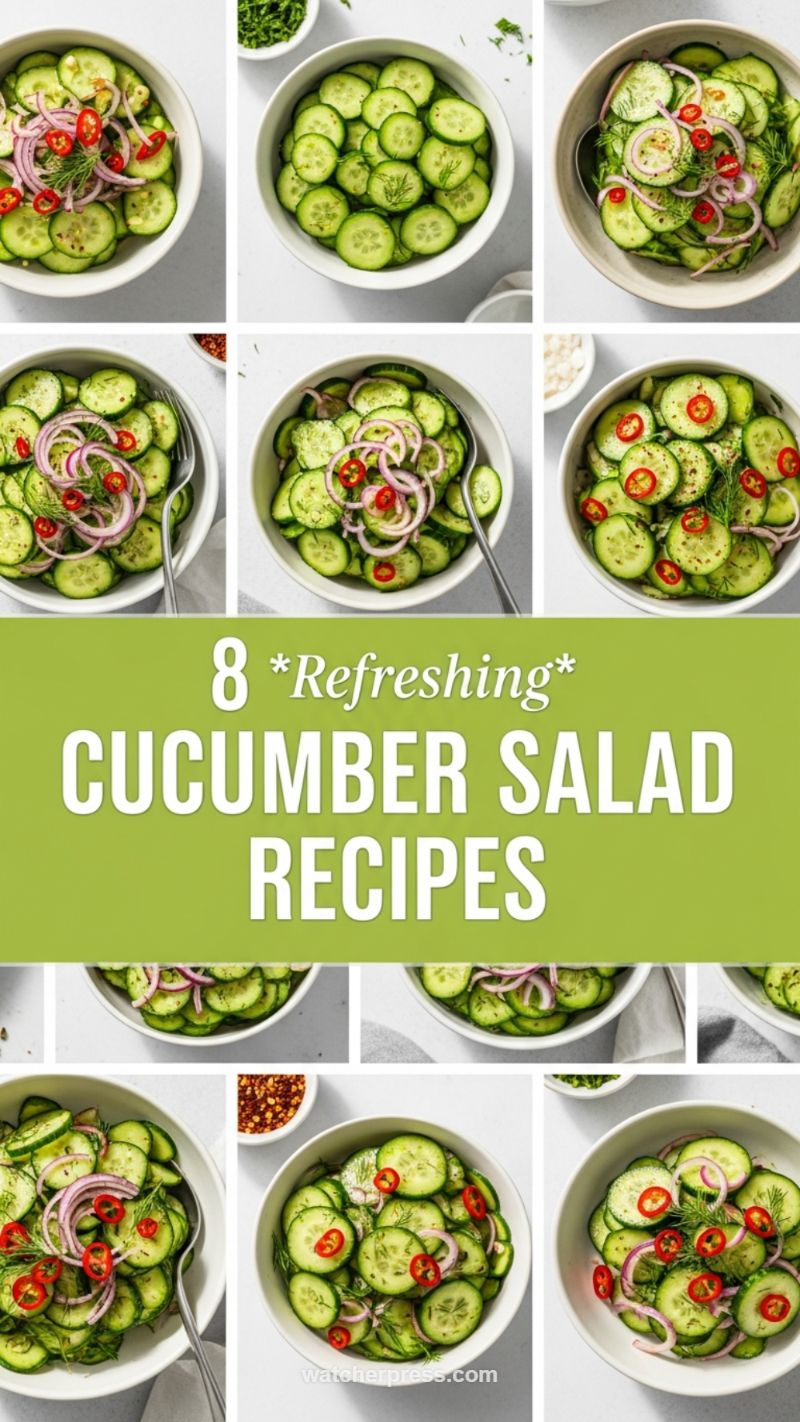 4. 8 Refreshing Cucumber Salad Recipes: Perfect Summer Sides
