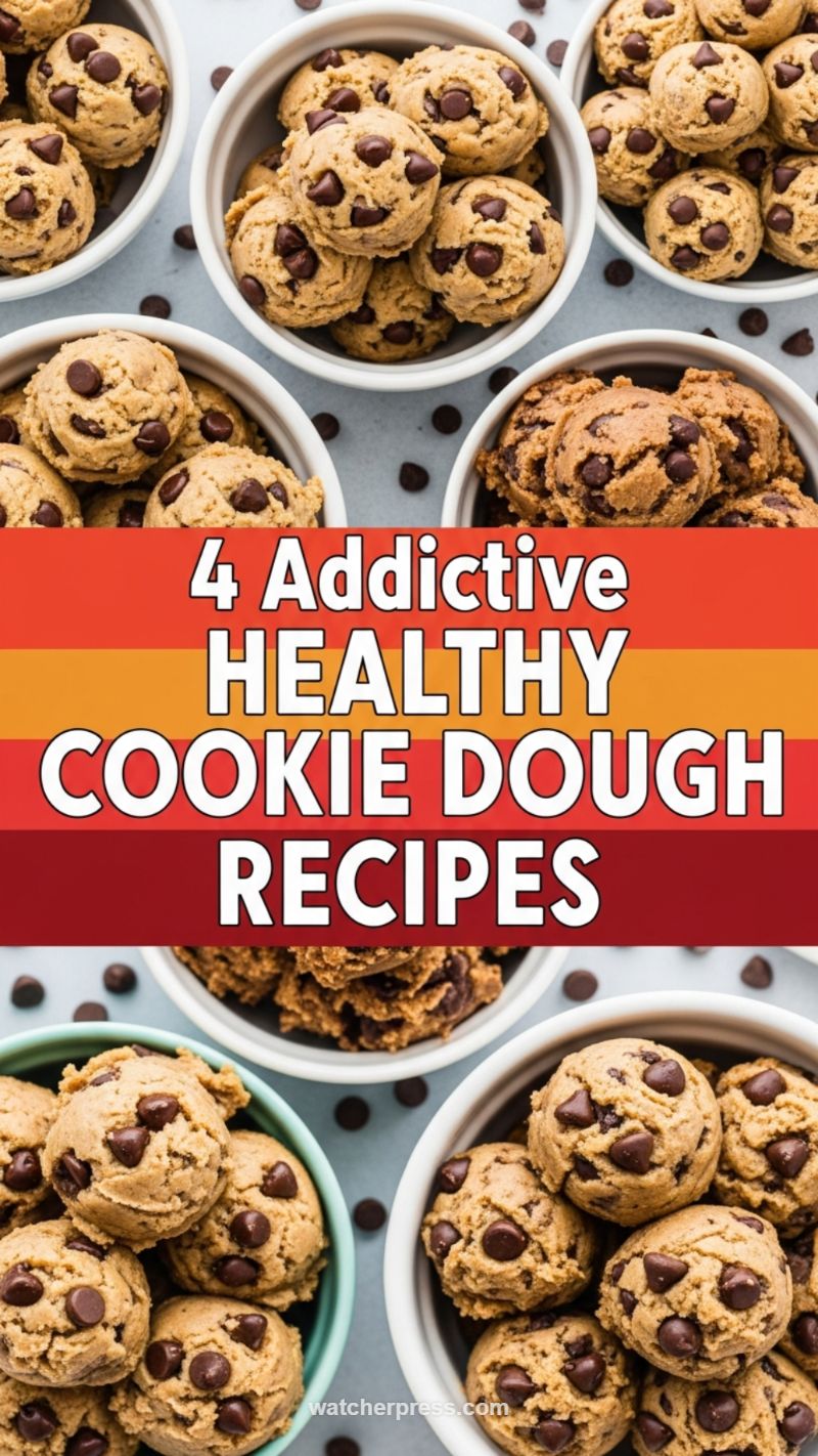 4 Addictive Healthy Cookie Dough Recipes (Guilt-Free Snack)