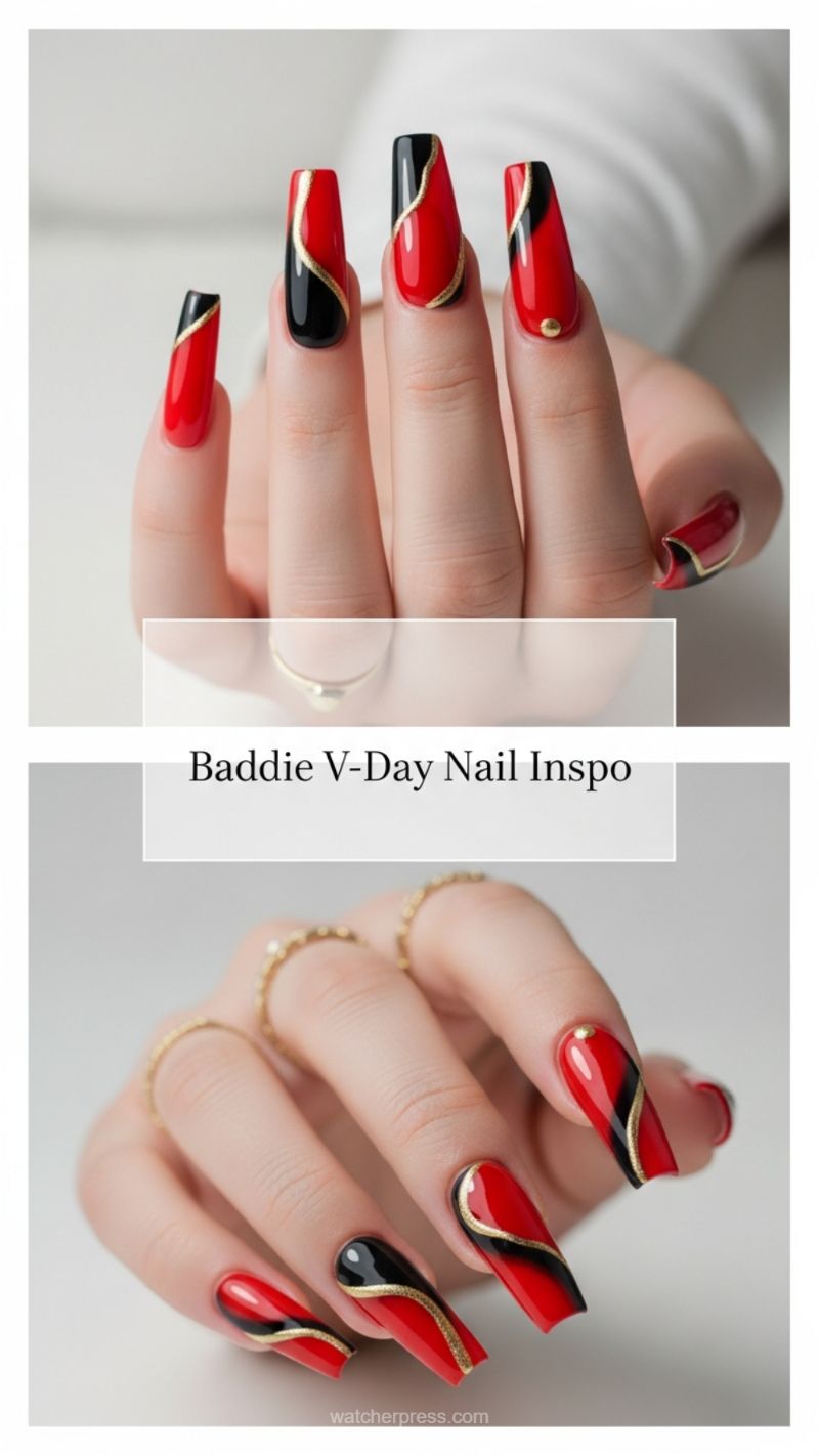 4. Bold Red and Black Contours