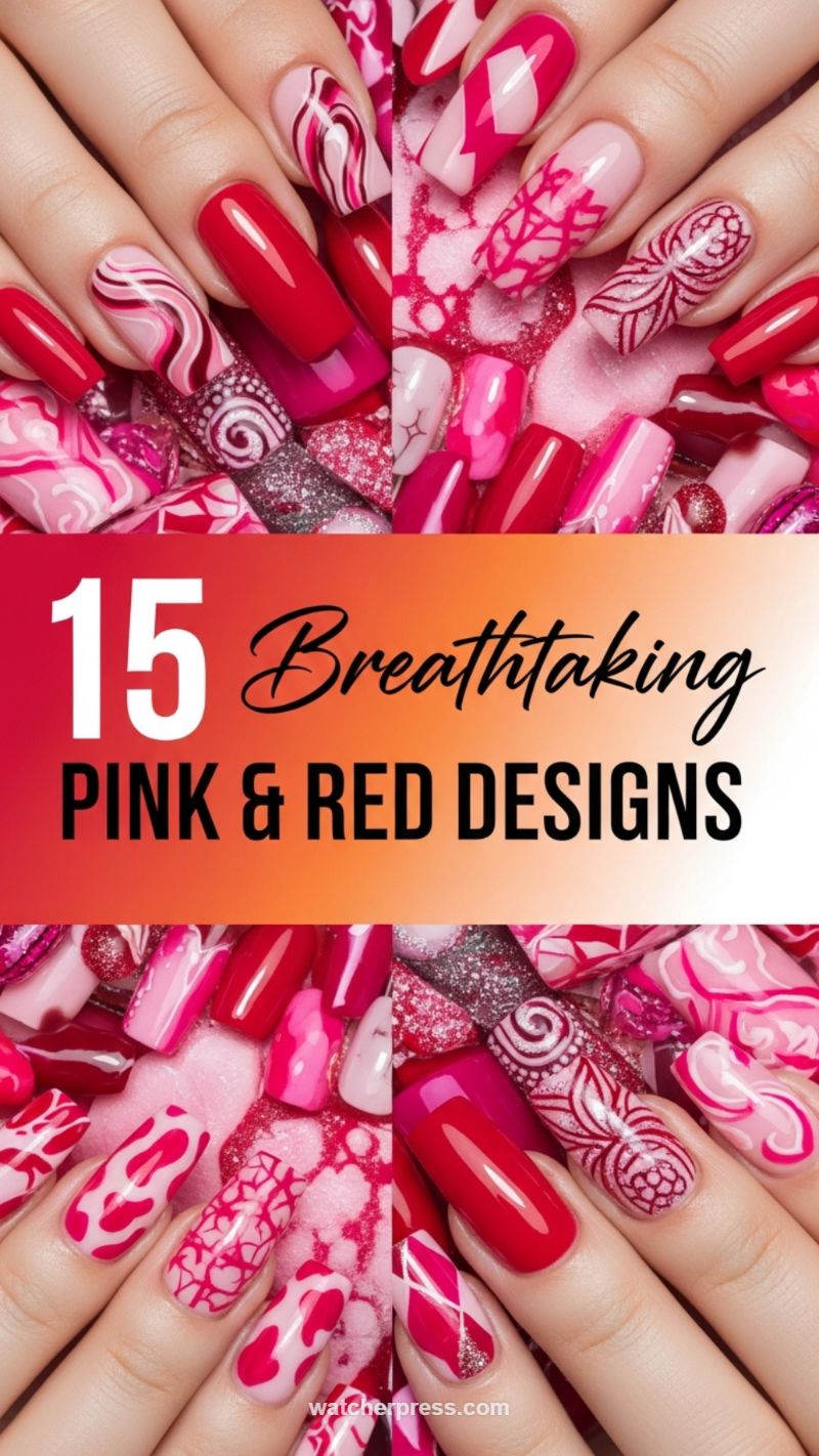 4. Breathtaking Pink & Red Abstract Art