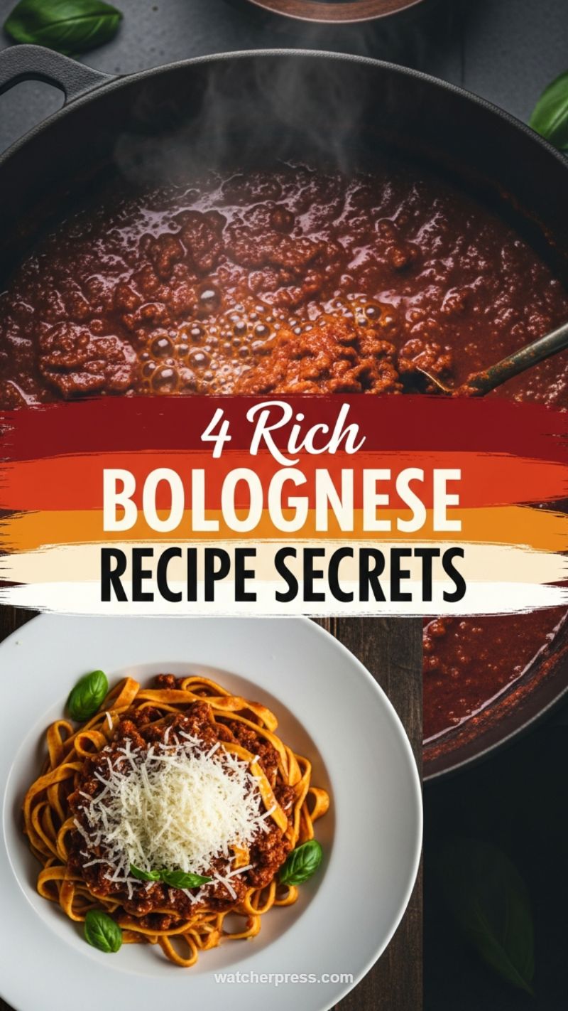 4 Rich Bolognese Recipe Secrets (Deep, Slow-Cooked Flavor)