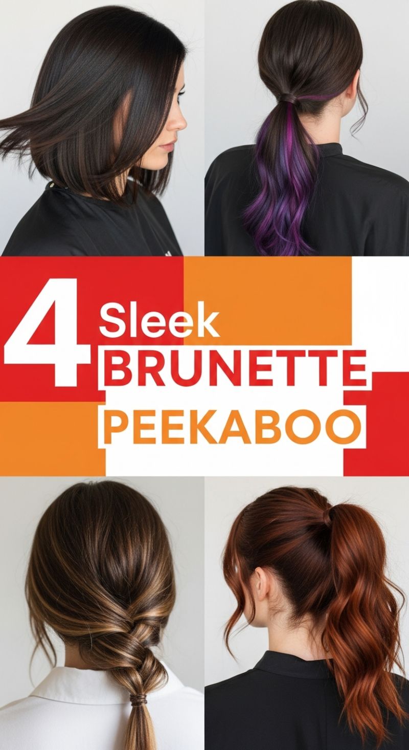 4 Sleek Brunette Peekaboo Styles for Prom