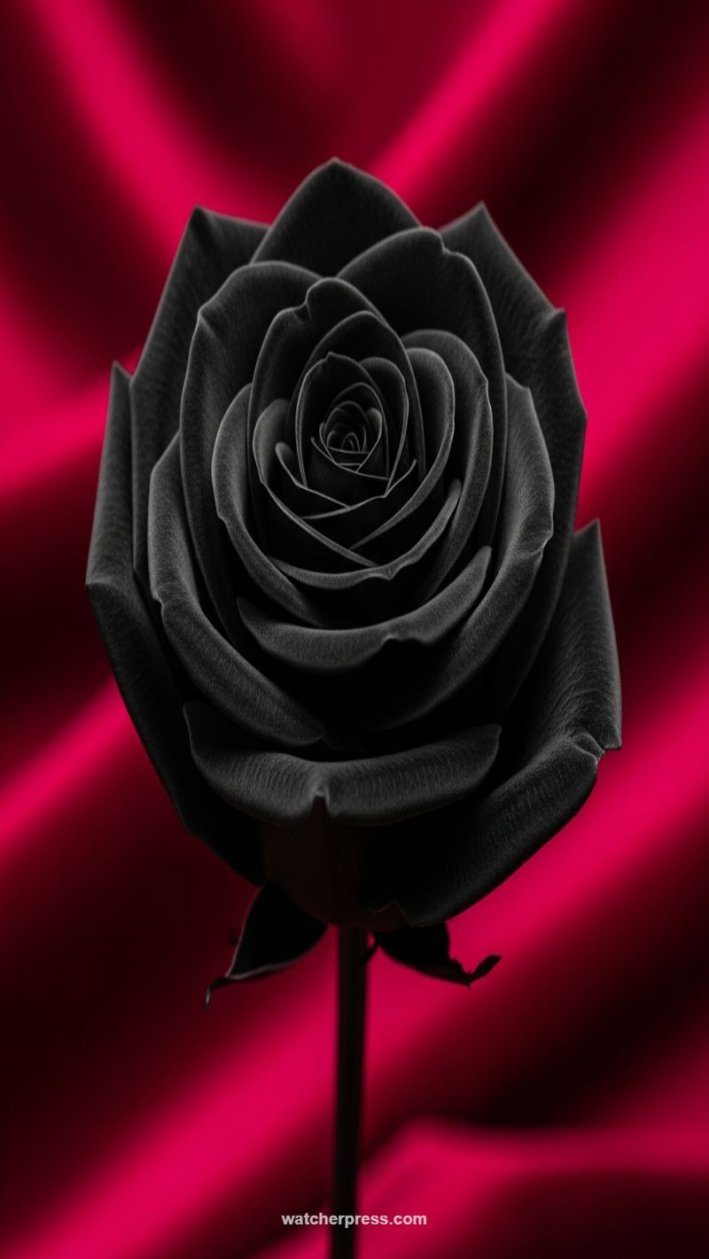 4. The Black Rose on Scarlet Silk