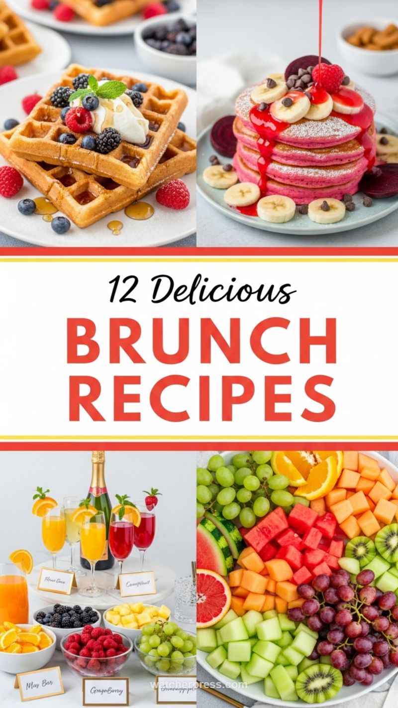 4. The Ultimate Sweet Breakfast Spread (Waffles and Pancakes) (Brunch Recipe Idea 1)