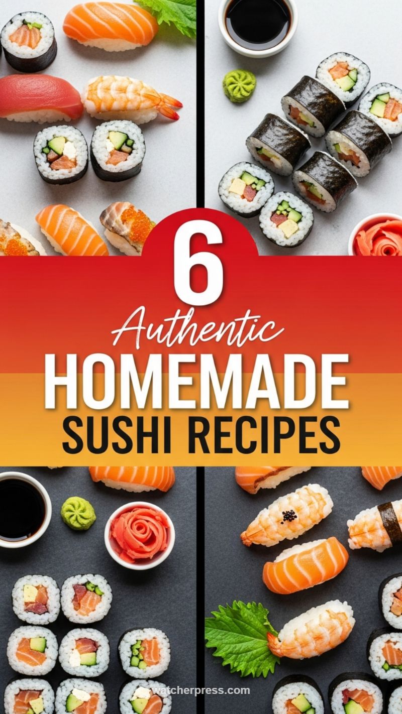 5. 6 Authentic Homemade Sushi Recipes