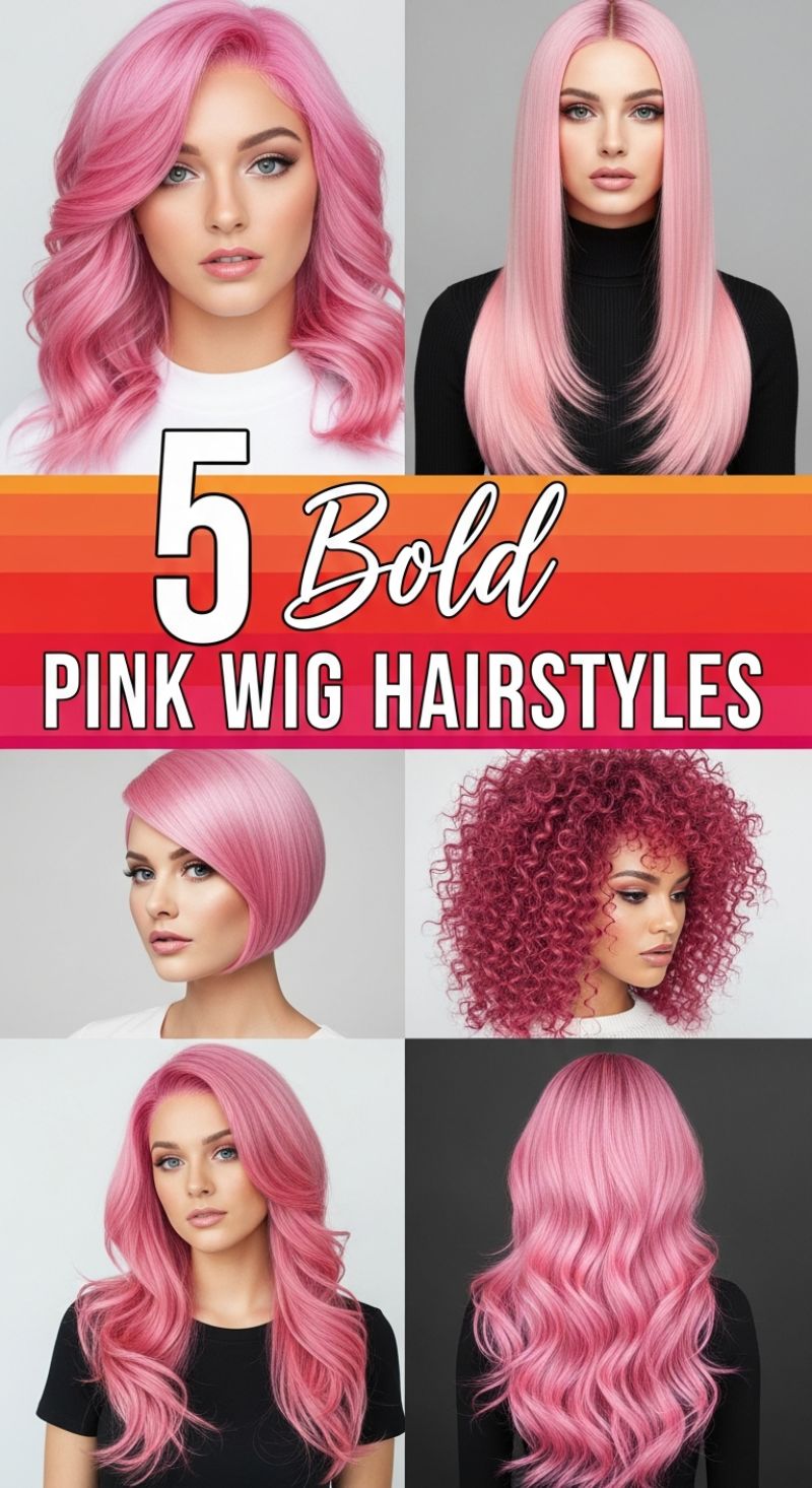 5 Bold PINK WIG HAIRSTYLES