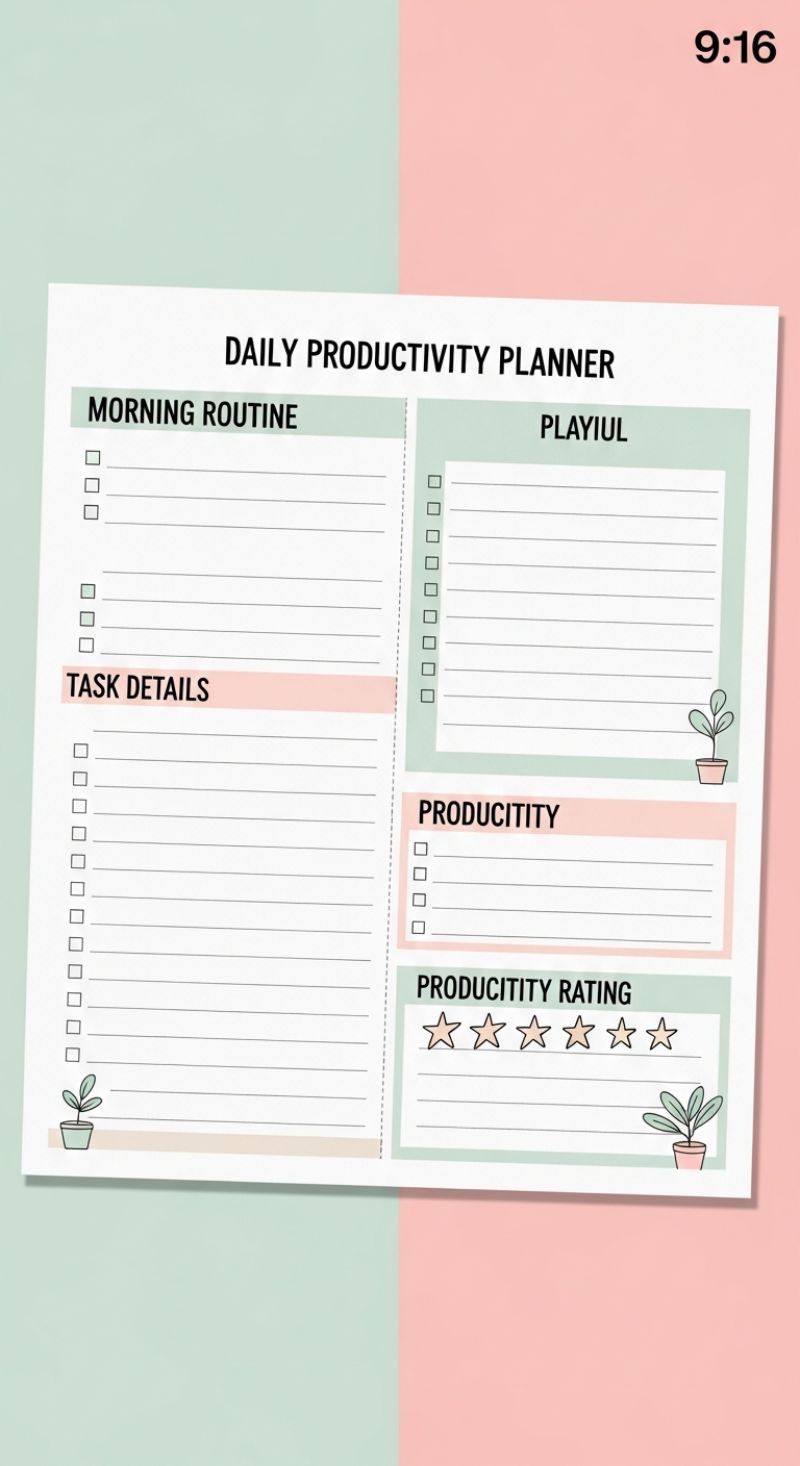 5. Boost Productivity with a Daily Productivity Planner