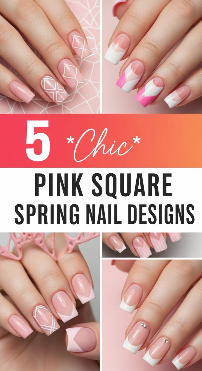 5 *Chic* PINK SQUARE SPRING NAIL DESIGNS