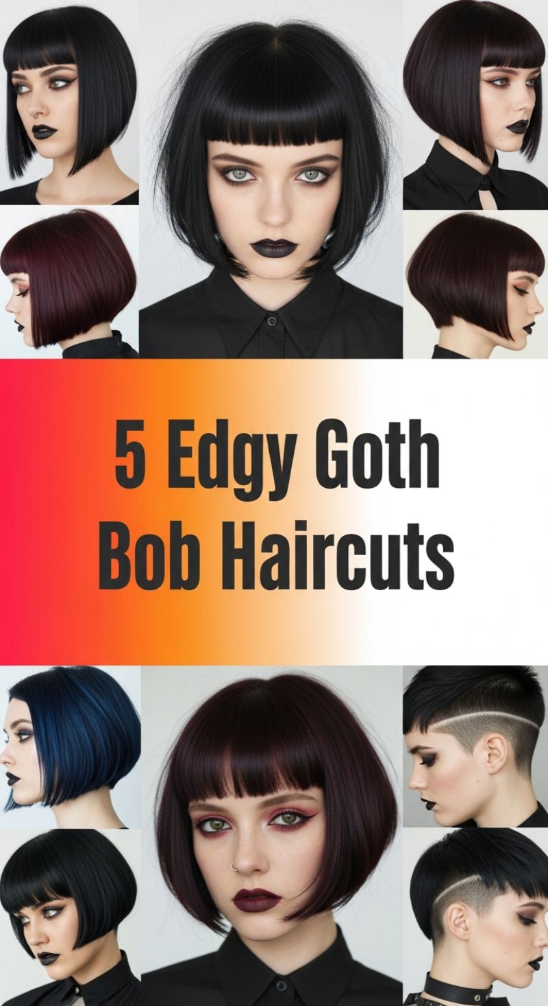5 Edgy Goth Bob Haircuts