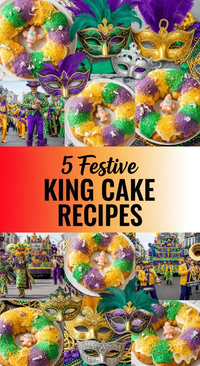 5 Festive KING CAKE RECIPES