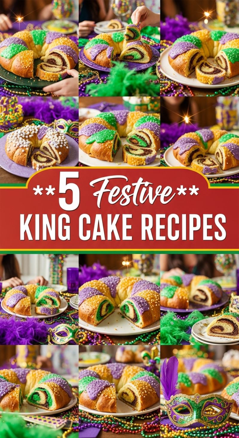 5 Festive KING CAKE RECIPES