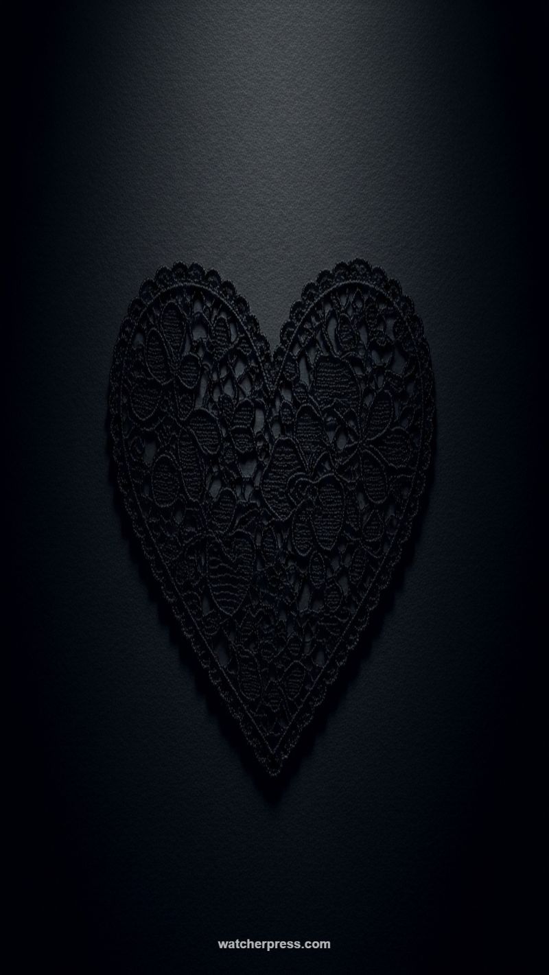 5. Intricate Sensuality: The Black Lace Heart
