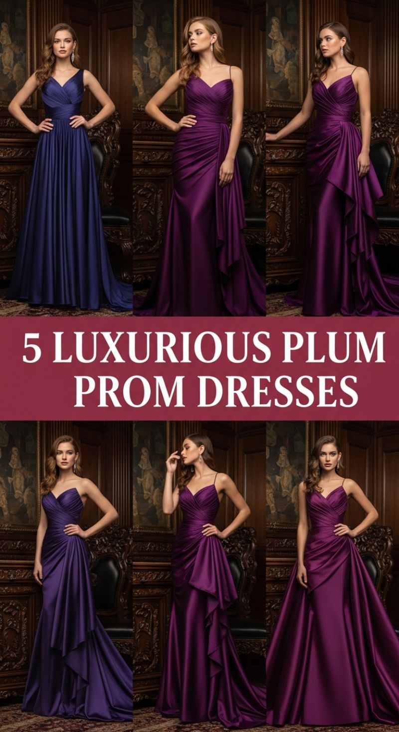 5 Luxurious Plum Prom Dresses