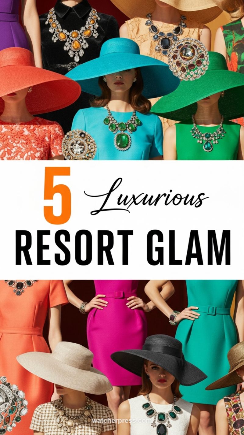 5 Luxurious Resort Glam: Jewel Tones and Statement Accessories