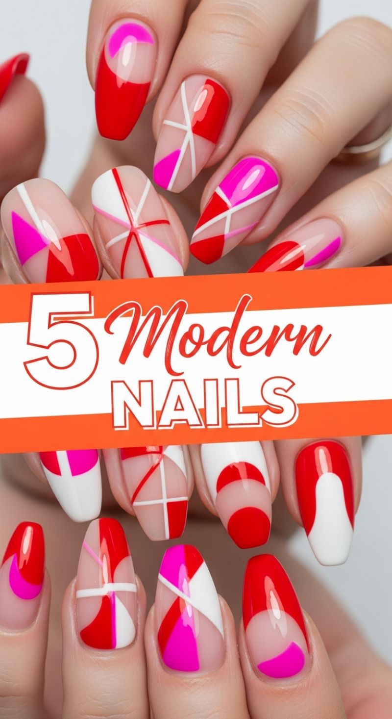 5 Modern Geometric Nails: Mastering Negative Space and Color Blocking