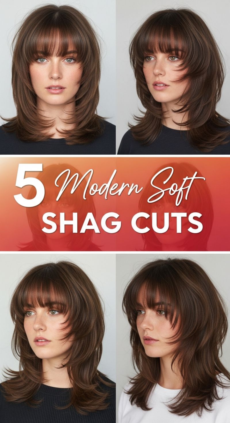 5 Modern Soft SHAG CUTS