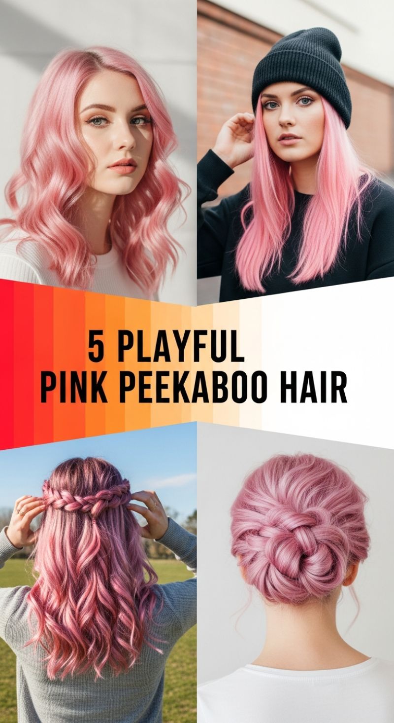 5 PLAYFUL PINK PEEKABOO HAIR