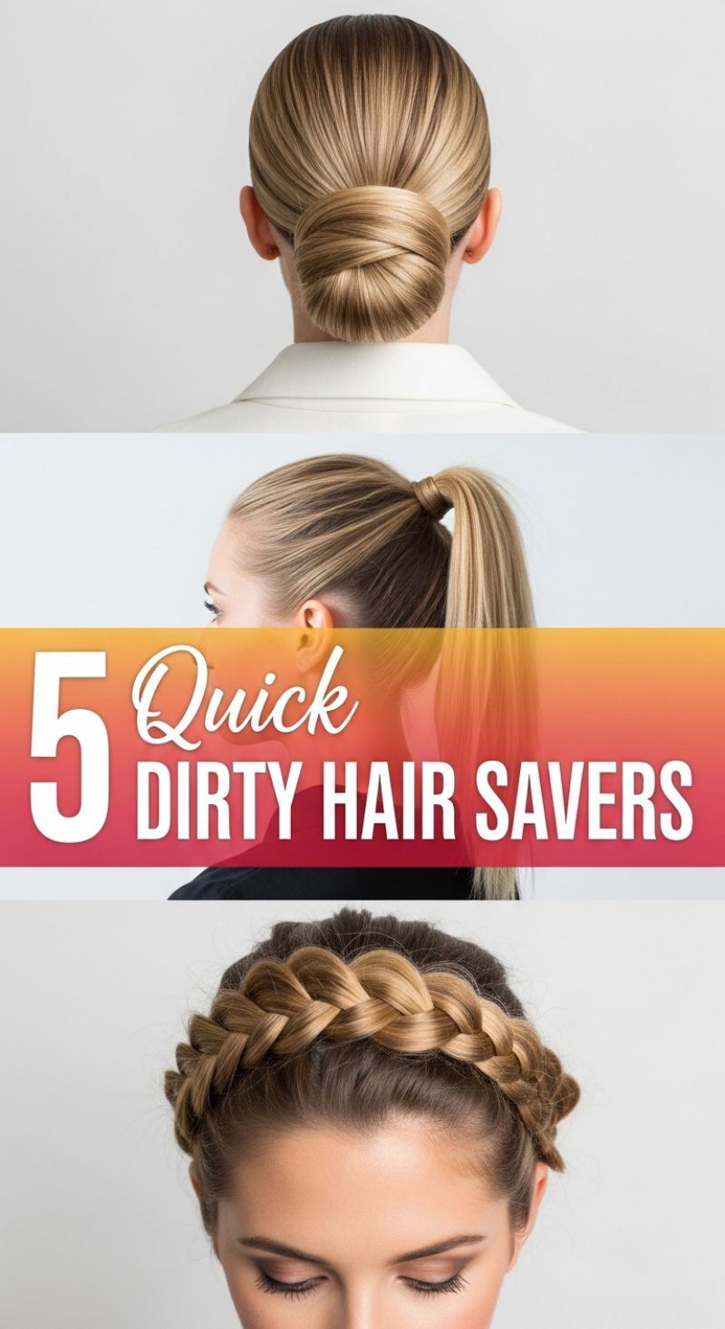 5 Quick DIRTY HAIR SAVERS