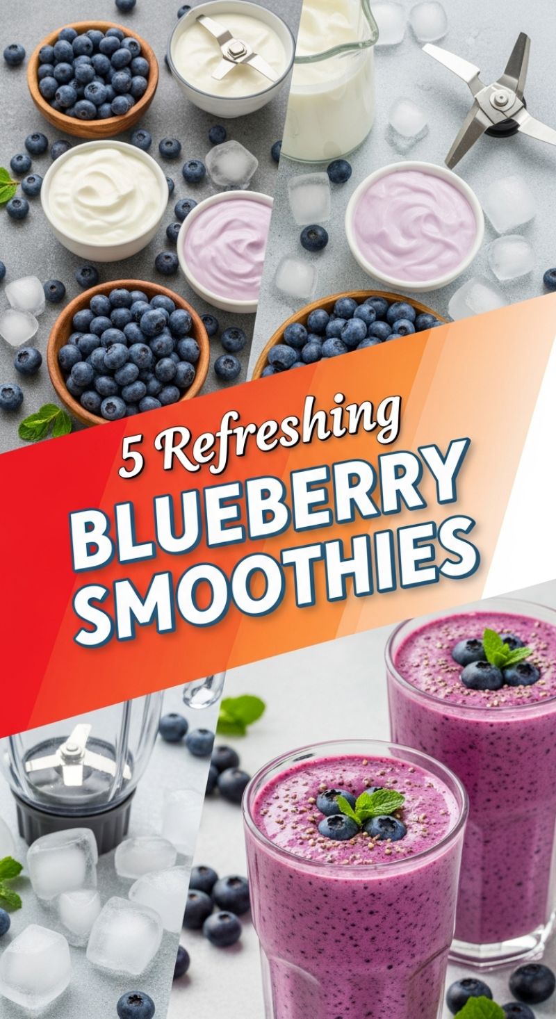 5 Refreshing BLUEBERRY SMOOTHIES