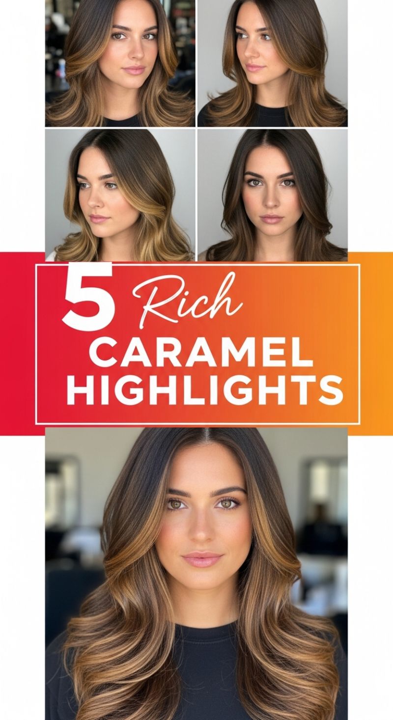5 Rich Caramel Highlights for Glamorous Prom Waves