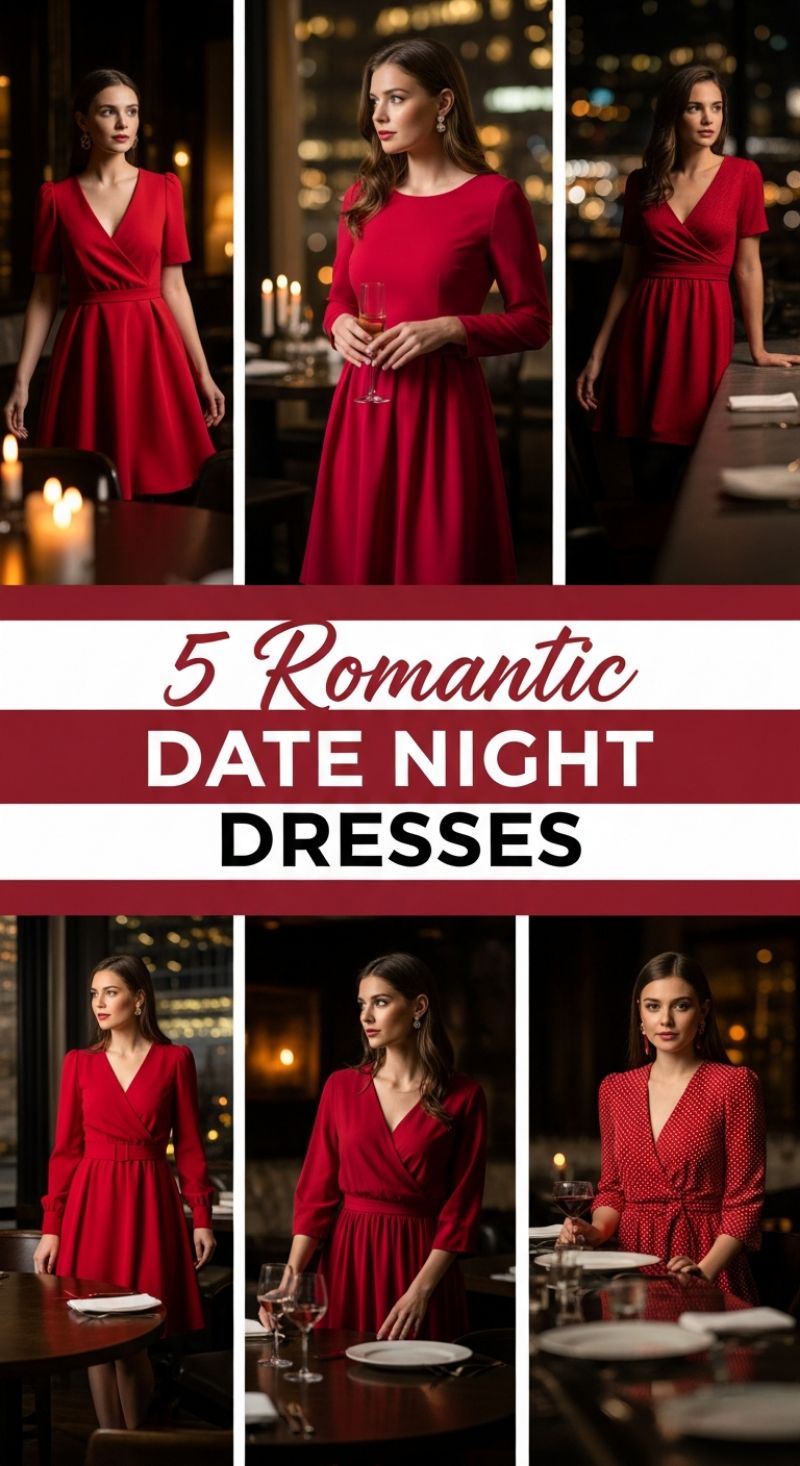 5 Romantic DATE NIGHT DRESSES: Red Looks That Inspire Formal Wear