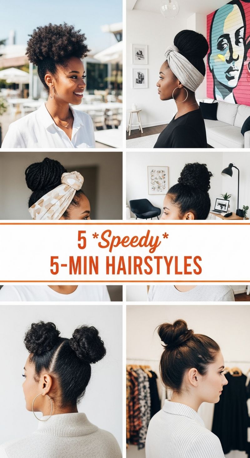 5 Speedy 5-Minute Hairstyles: Effortless Updos for When You’re Pressed for Time