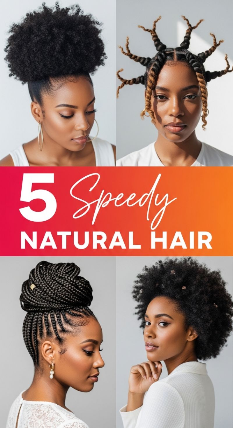 5 Speedy Natural Hair Styles