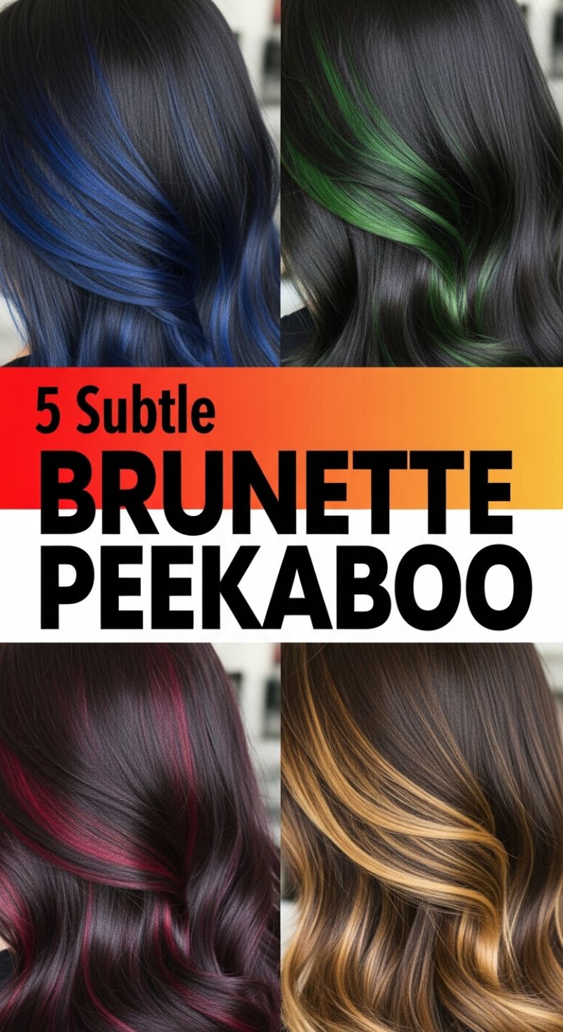 5 Subtle Brunette Peekaboo Highlights for a Modern Edge