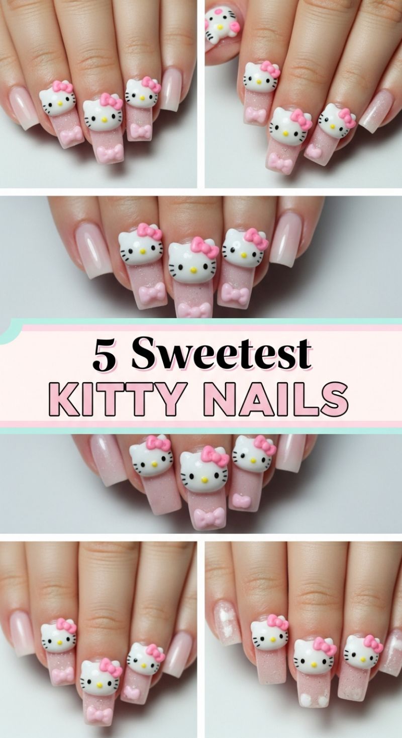 5 Sweetest KITTY NAILS