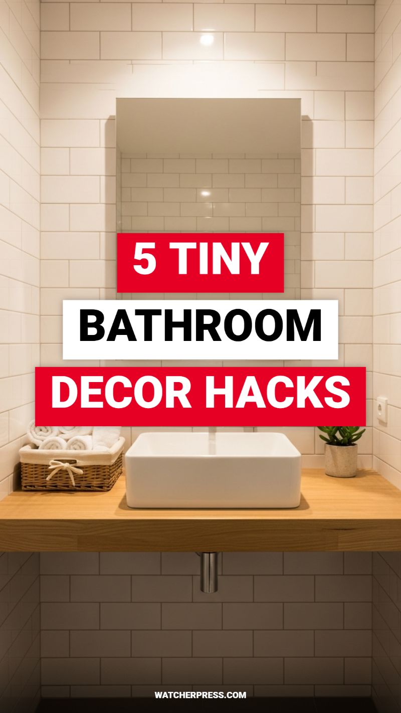 5 TINY BATHROOM DECOR HACKS