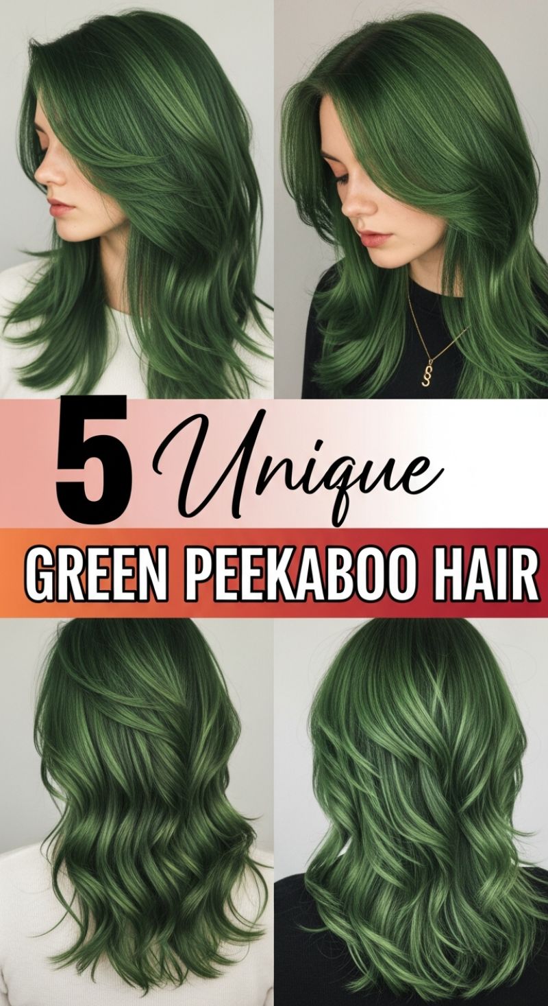 5 Unique Green Peekaboo Hair