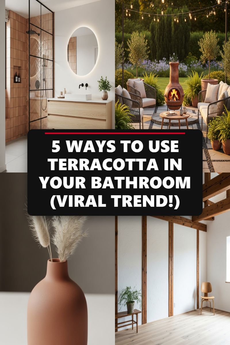 5 WAYS TO USE TERRACOTTA IN YOUR BATHROOM (VIRAL TREND!)