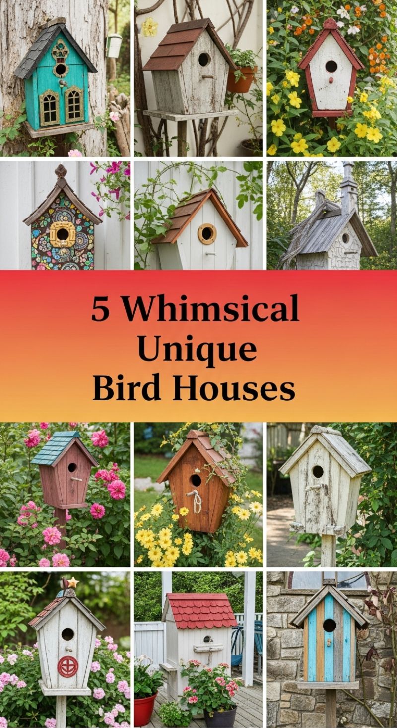 5 Whimsical Unique Bird Houses