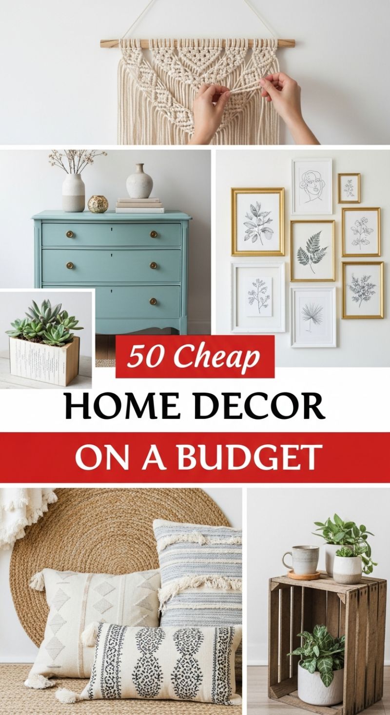 50 Cheap HOME DECOR ON A BUDGET