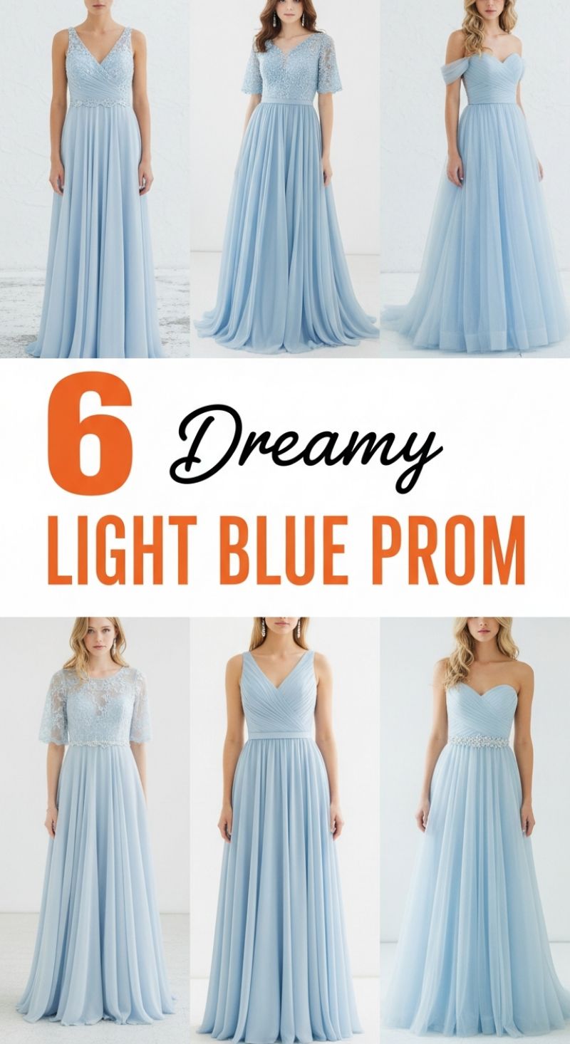 6 Dreamy Light Blue Prom Styles