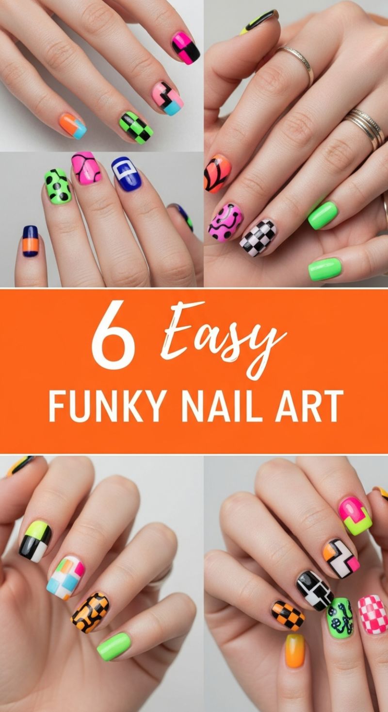 6 Easy Funky Nail Art