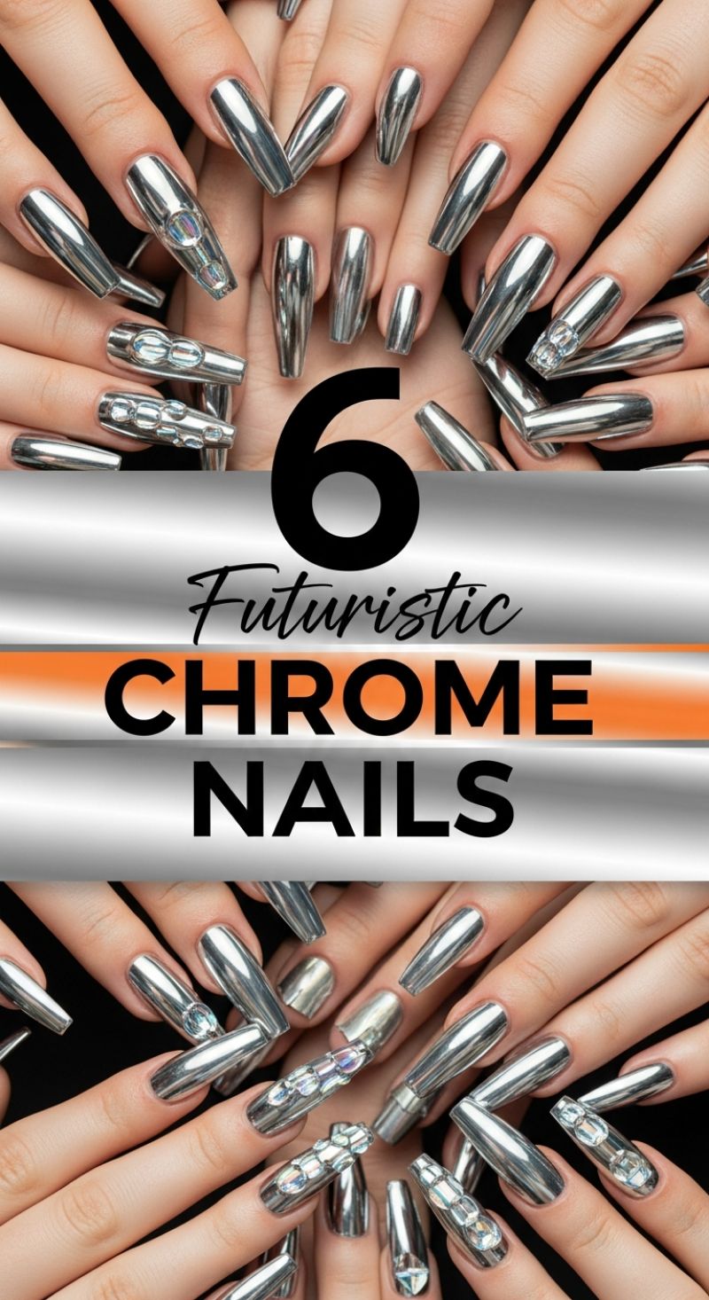 6 Futuristic Chrome Nails