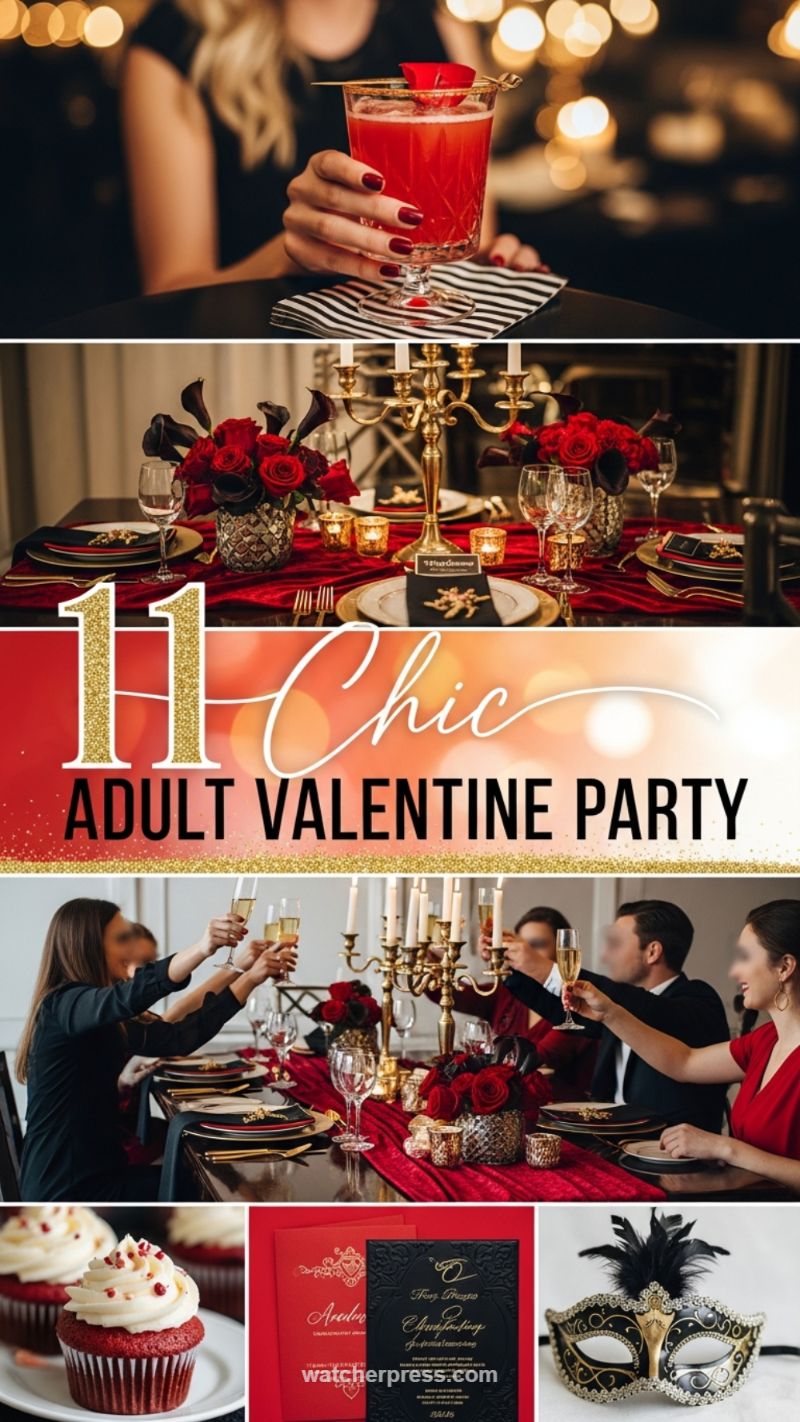 6. Grown-Up Glam: 11 Chic Adult Valentine Party Elements
