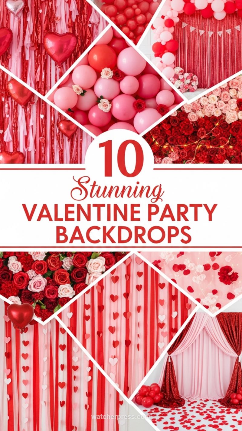 6. High-Impact Red & Pink Textured Backdrops