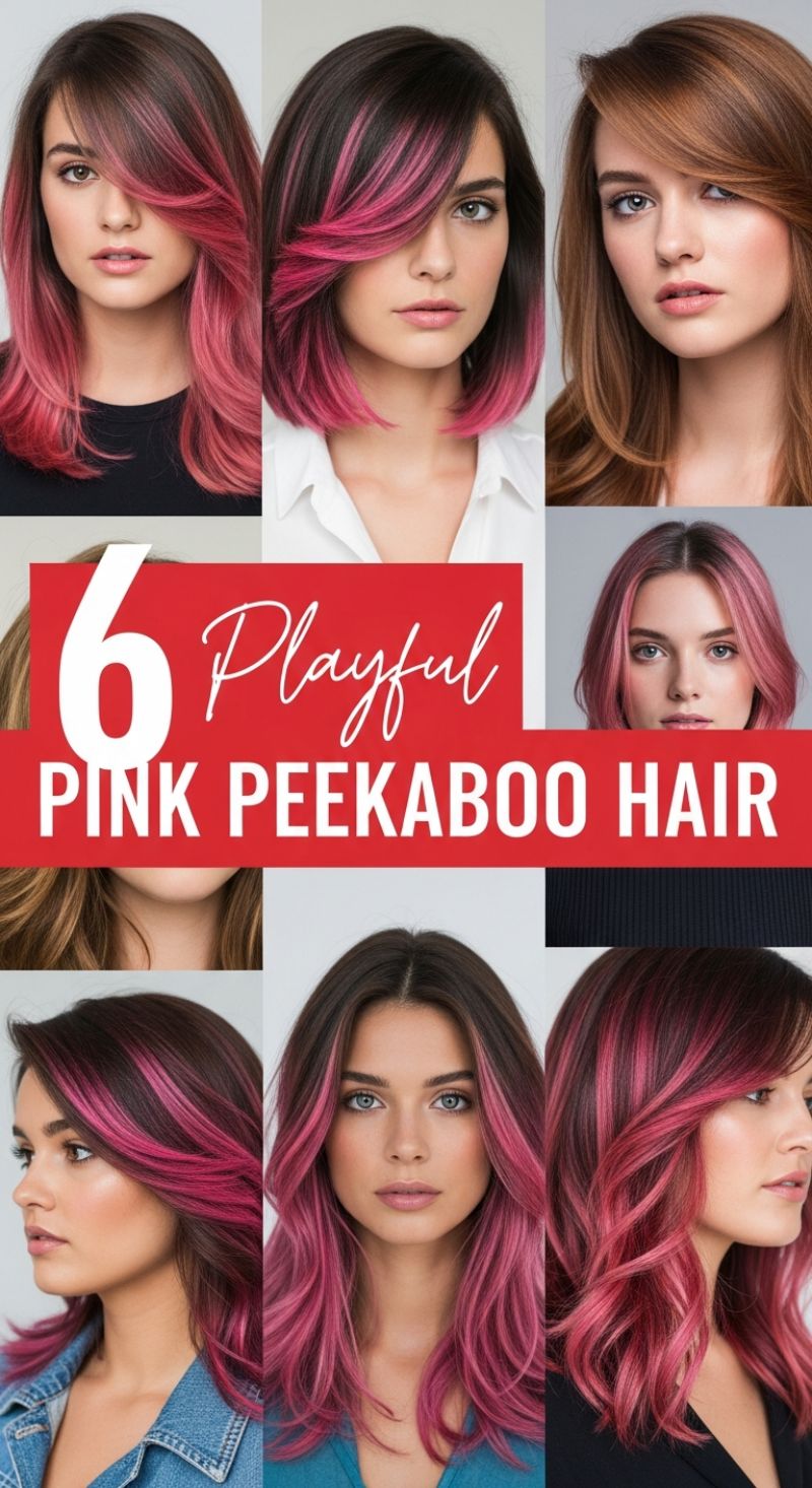 6 Playful Pink Peekaboo Hair