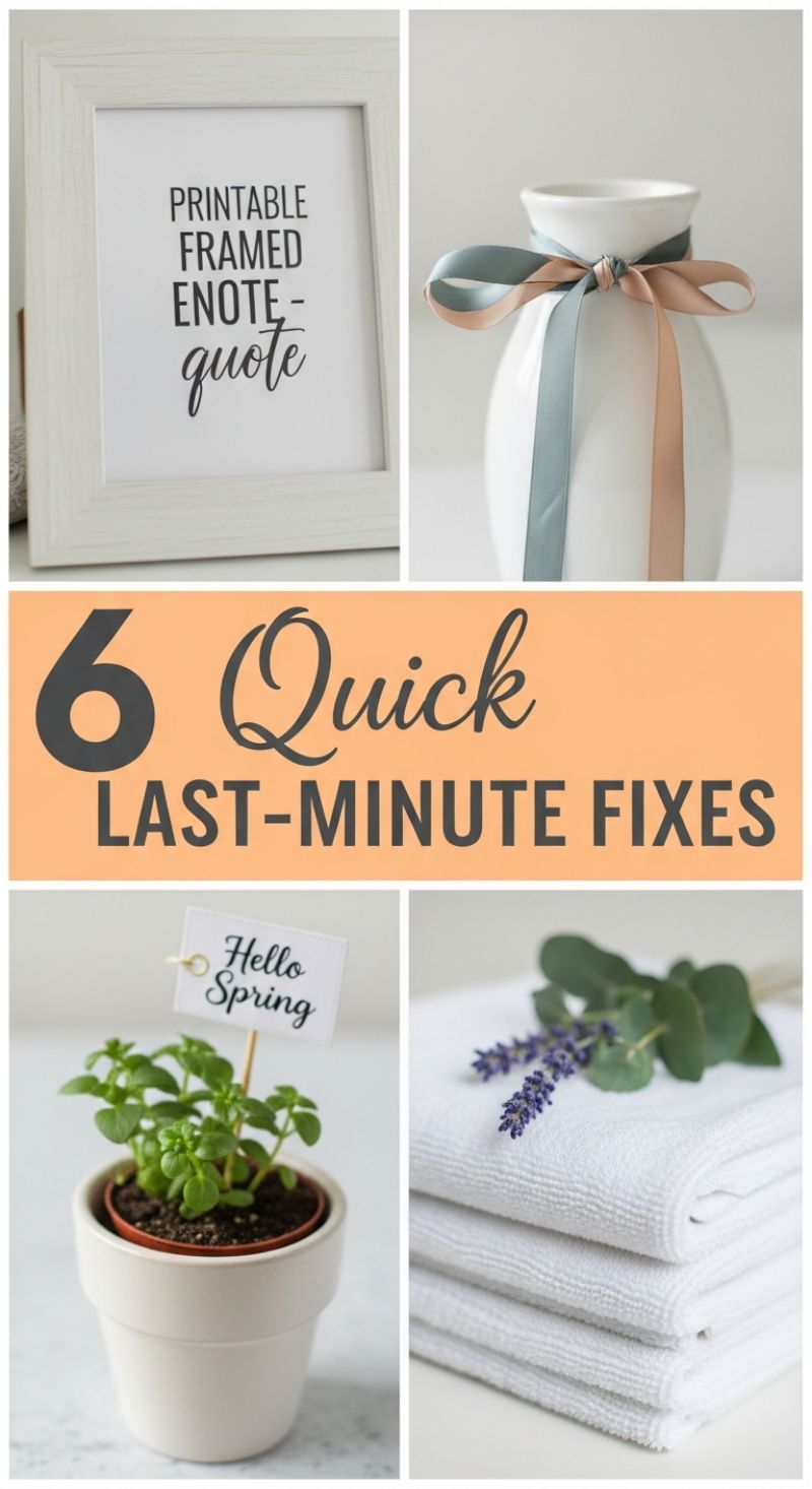 6 Quick LAST-MINUTE FIXES