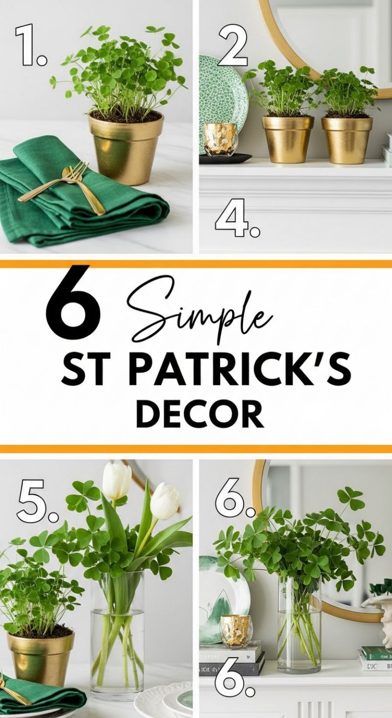 6 Simple St. Patrick's Day Decor Ideas Using Potted Shamrocks