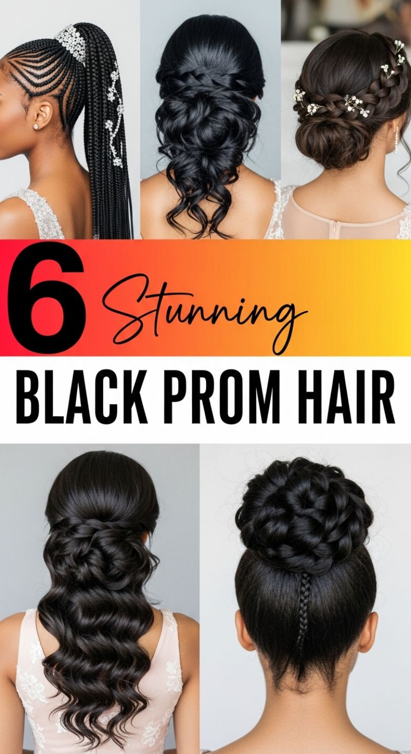 6 Stunning Black Prom Hair