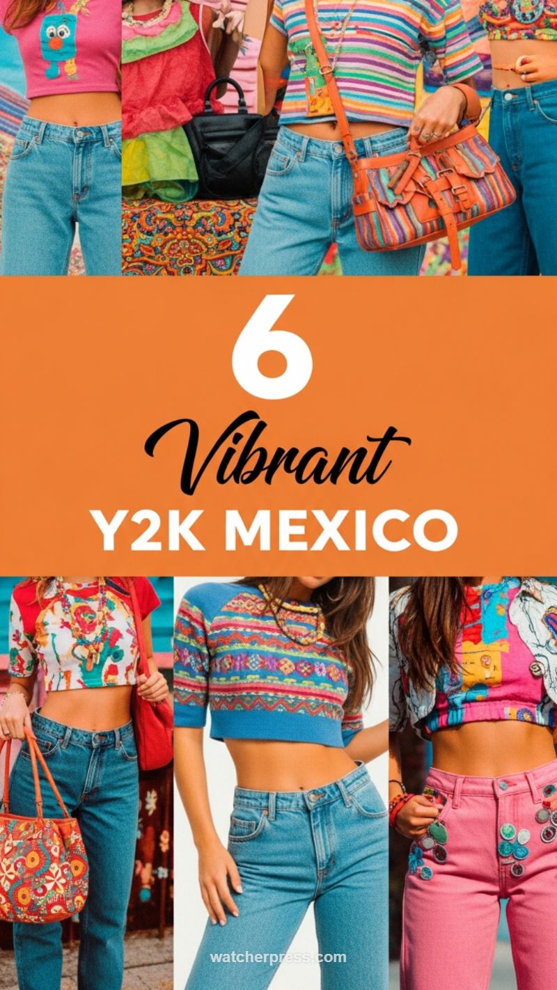 6 Vibrant Y2K Mexico Looks: Colorful Crop Tops and Denim