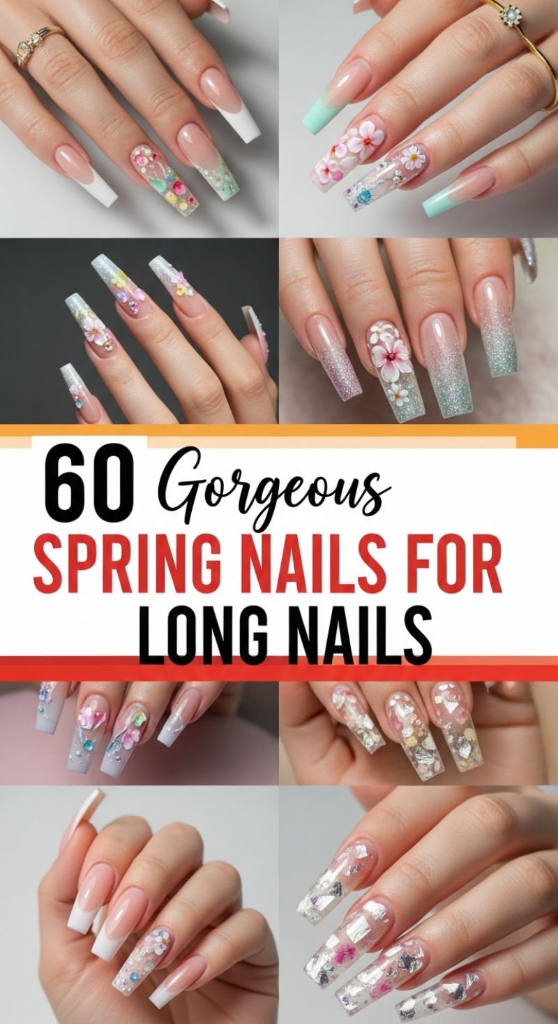 60 Gorgeous SPRING NAILS FOR LONG NAILS