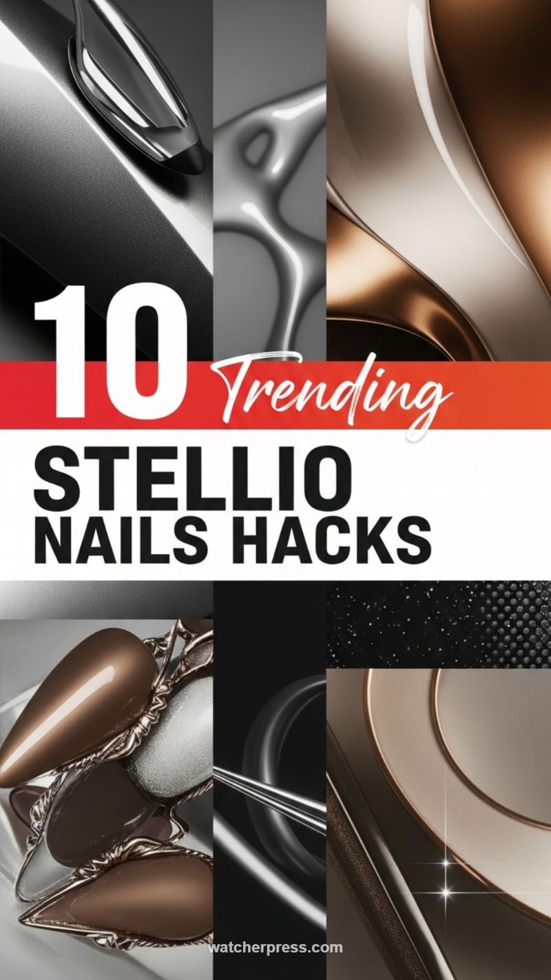 7. 10 Trending Stellio Nail Hacks: Metallic Chrome Effects