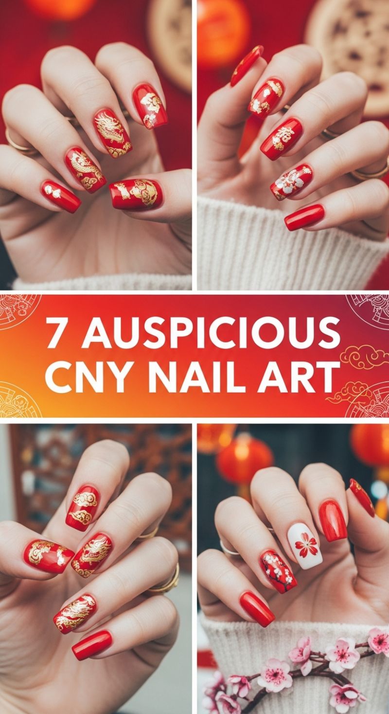 7 Auspicious CNY Nail Art