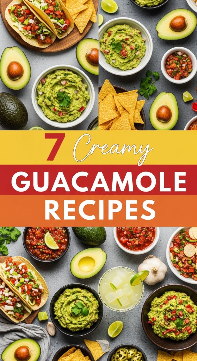 7 Creamy GUACAMOLE RECIPES